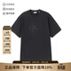 博柏利（BURBERRY）新品 男士棉質(zhì)復古圓領(lǐng)短袖T恤男裝禮物男 80951041 黑色馬術(shù)騎士徽標刺繡 M