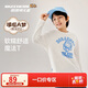 Skechers斯凱奇哆啦A夢(mèng)聯(lián)名款印花長(cháng)袖兒童純棉舒適百搭童裝上衣L325K068