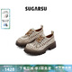 SugarSu酥履秋季新款復古游牧風(fēng)流蘇牛皮時(shí)尚厚底德比鞋單鞋女 層鹽白色 37