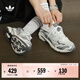 adidas「光波鞋」TEMPER RUN 2經(jīng)典復古網(wǎng)面老爹鞋阿迪達斯三葉草   漢玉白/金屬銀/乳白色   36.5