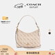 蔻馳（COACH）【禮物】奧萊女士女包LAUREL 30號單肩包腋下斜挎包流浪包通勤 IM/粉筆白色 混合色