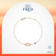 斐登（FRED）明星同款Force10系列小號18K玫瑰金鉆石紅寶石手鏈 新年禮物 18K玫瑰金半鑲鉆石紅寶石手鏈