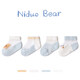 尼多熊兒童襪子夏季薄款棉襪寶寶襪水晶襪冰絲玻璃絲襪網(wǎng)眼嬰兒襪 S1032冰藍小熊 4雙 1-3歲 （適合腳長(cháng)14-16cm）
