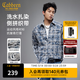 卡賓【扎染格紋】卡賓格子長(cháng)袖襯衫男裝2025秋季新款潮流休閑襯衣外套 粉藍色17 L /175/50