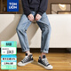 唐獅（TonLion）2025春秋男士牛仔褲休閑褲男士褲子百搭寬松小直筒男式牛仔褲