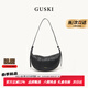 GUSKI法國奢侈品牌包包女款2026年高級單肩腋下包生日情人節紀念日禮物 黑色【限定禮盒-現貨速發(fā)】送品牌錢(qián)包 送女友送老婆送媽媽紀念日禮物