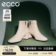 愛(ài)步（ECCO）職場(chǎng)優(yōu)雅高端小羊皮方頭高跟時(shí)裝女靴 型塑290983 石灰色37