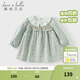 戴維貝拉（DAVE＆BELLA）兒童連衣裙春裝新款純棉女童公主裙女寶寶碎花裙洋氣小童裙子 花朵印花【現貨】 120 cm（建議身高110-120cm）