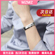 MZMZ男士個(gè)性潮流高級感時(shí)尚手鐲男氣質(zhì)配飾情人節生日禮物送男友 輕奢-白金色幸運手鐲