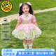 G.duck小黃鴨童裝洛麗塔公主裙兒童連衣裙夏季甜美洋氣生日禮服女童裙子 裙子 100 建議2~3歲（ 90-100cm）