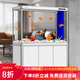 森森（SUNSUN）魚(yú)缸水族箱客廳落地大型底濾家用玻璃智能生態(tài)懶人金魚(yú)缸 珍珠白 抬蓋款長(cháng)120*寬36*缸高74/柜高74cm