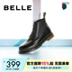 百麗（Belle）潮搭馬丁靴男冬季商場(chǎng)同款真皮英倫風(fēng)休閑靴92267DD0 黑色(6孔) 42 (260mm)