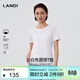 藍地（LANDI）[基礎百搭]圓領(lǐng)純棉短袖空氣感云朵T恤上衣女小衫2025夏新品 云白色 M