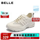 百麗透氣網(wǎng)老爹鞋女夏季輕盈運動(dòng)休閑鞋B2678BM5 白色 37