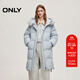ONLY2025冬季新款90白鵝絨簡(jiǎn)約百搭毛領(lǐng)中長(cháng)款羽絨服女|125412017 C41拂黎灰色 XS
