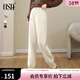 歐莎（OSA）軟糯風(fēng)長(cháng)褲雙面德絨休閑褲女秋冬季2025年新款運動(dòng)束腳褲 米色 M