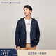 Tommy Hilfiger【抓絨保暖】秋冬男裝休閑純色連帽拉鏈開(kāi)衫重磅衛衣外套