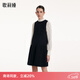 歌莉婭小香風(fēng)連衣裙女氣質(zhì)淑女高級感設計感娃娃裝a字背心裙1B9R4K4T0 00B黑色 M