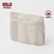MUJI 再生聚酯纖維 立體網(wǎng)眼袋 收納袋居家旅行 洗漱包 米色/L/長(cháng)27*寬21*高5cm