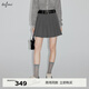 伊芙麗（eifini）【商場(chǎng)同款】伊芙麗高腰休閑百褶半身裙2024秋裝新款伯克利jk裙子 深灰色 165/68A/L
