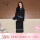 三彩2025冬季新款半身裙套裝燈芯絨外套兩件套上衣長(cháng)裙M 經(jīng)典黑 M 160/84A
