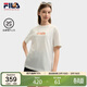 FILA 斐樂(lè )官方韓素希同款女子針織短袖衫2025夏小狐貍刺繡純棉舒適T恤