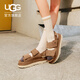 UGG夏季新款女士時(shí)尚舒適炫金系列厚底露趾魔術(shù)貼休閑涼鞋1141493 CHE | 栗色 39