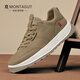 夢(mèng)特嬌高端男鞋 2026春季新品磨砂牛皮復古百搭厚底板鞋 軟底運動(dòng)休閑鞋 卡其色 41