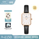 丹尼爾惠靈頓（DanielWellington）DW手表女 復古小方表石英女士手表歐美腕表 生日禮物送女友 小方塊白盤(pán)-黑色皮帶-DW00100434