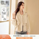 香影小個(gè)子風(fēng)衣女短款2026春季新款米色收腰抽繩休閑立領(lǐng)夾克外套 米色 M