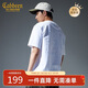 卡賓創(chuàng  )意logo火焰T恤25夏季卷邊貼布繡  漂白色02  L /175/50 