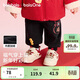 巴拉巴拉兒童加絨長(cháng)褲男女童春季紅色新年拜年服寬松束腳保暖褲