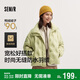 森馬（Semir）羽絨服女冬季薄款90絨子防潑水防風(fēng)千鳥(niǎo)格設計感外套101724113012