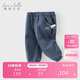 戴維貝拉【商場(chǎng)同款】?jì)和澴幽型貉b長(cháng)褲男寶寶休閑褲