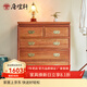 唐煌軒紅木家具緬甸花梨(學(xué)名:大果紫檀)簡(jiǎn)正五斗柜中式玄關(guān)柜實(shí)木儲物柜收納柜白胚 五斗柜