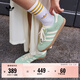 adidas「T頭鞋」STADT經(jīng)典時(shí)尚薄底運動(dòng)板鞋男女阿迪達斯三葉草   綠色/乳白色/樹(shù)脂黃 (推薦女生買(mǎi)小半碼)   37