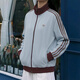 阿迪達斯（adidas）三葉草男裝女裝 26新款春季運動(dòng)服潮流休閑服針織立領(lǐng)夾克外套 銀灰藍/新款主推 XS 【建議體重90斤-105斤】