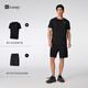 Keep運動(dòng)套裝男士夏季冰絲吸汗短袖短褲跑步速干T恤健身羽毛球訓練服