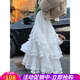 歐貝汐白色蕾絲半身裙女春秋2026新款a字紗裙甜美公主蓬蓬蛋糕長(cháng)裙子 白色 M