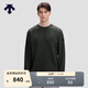 DESCENTE迪桑特ESSENTIAL系列男士針織套頭衫寬松休閑衛衣秋新品 BK-黑色 XL (180/100A)