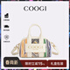 COOGI【祝緒丹同款】包包女款輕奢女士手提斜挎托特包女情人節生日禮物 米白色-小號【頭層牛皮】