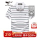 七匹狼男士短袖T恤冰絲光棉夏季涼感翻領(lǐng)短t條紋商務(wù)休閑polo保羅衫男裝 803(本白)-絲光棉 175/92A/XL