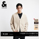 杰克·瓊斯（JACK&JONES）男裝秋季棉混紡撞色羅紋可機洗寬松毛衣開(kāi)衫外套針織衫225325008