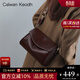 CALWAN KEODH牛皮包包女包新款斜挎包大容量輕奢單肩包生日禮物送女友老婆 【酒咖色】時(shí)尚百搭簡(jiǎn)約通勤托特枕頭包實(shí)用走心女生