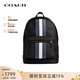 蔻馳（COACH）【品牌直供】男士輕奢雙肩包商務(wù)通勤背包書(shū)包禮物男 藍白條CV922 QBOH0