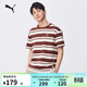 彪馬PUMA 美式復古寬松休閑短袖T恤男女款條紋運動(dòng)上衣 633854