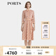 PORTS寶姿商場(chǎng)同款春季新品女裝抽象LOGO標識連衣裙LP8D177RPT064 磚紅陶棕印花 XS (2)