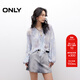 ONLY2025夏季新款法式優(yōu)雅荷葉邊輕薄質(zhì)感長(cháng)袖雪紡衫女|125251002 H3H瑞秋印花藍 S