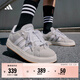 adidas「面包鞋」GRAND COURT BASE 00s休閑低幫板鞋男女阿迪達斯 淺灰/白色/樹(shù)脂黃   40