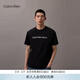 Calvin KleinJeans25夏季男女情侶休閑通勤ck字母純色純棉針織短袖T恤